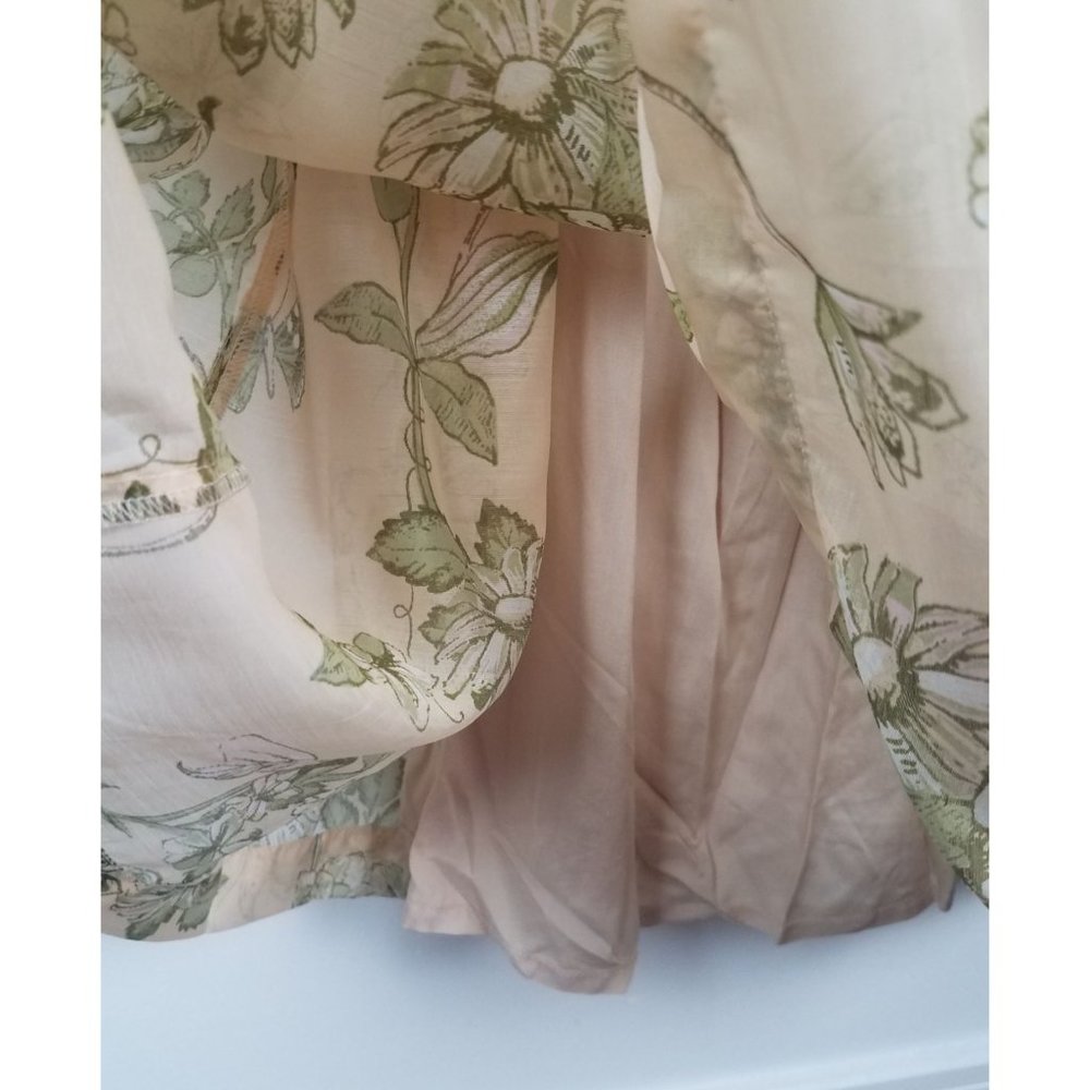 Mon Renn Women's Sz. 2 Wildflower Cut Out Tiered Chiffon Maxi Dress NWT - Picture 6 of 16